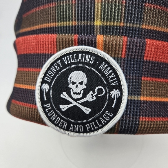 NEFF X DISNEY COLLECTION BLUE PLAID POM POM BEANIE HAT DISNEY VILLIANS UNISEX OS - Picture 2 of 9